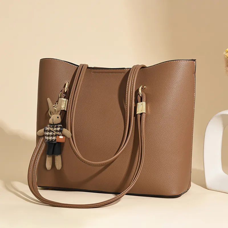 MILLIE'S Cow Leather Underarm Shoulder Bag Tote Shopping Bag Regular Women's Brown-1