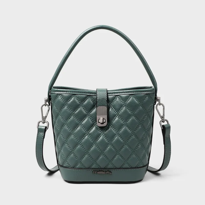 MILLIE'S Cow Leather Shoulder Bag Crossbody Bag Handbags Regular Women's Misty Blue-4