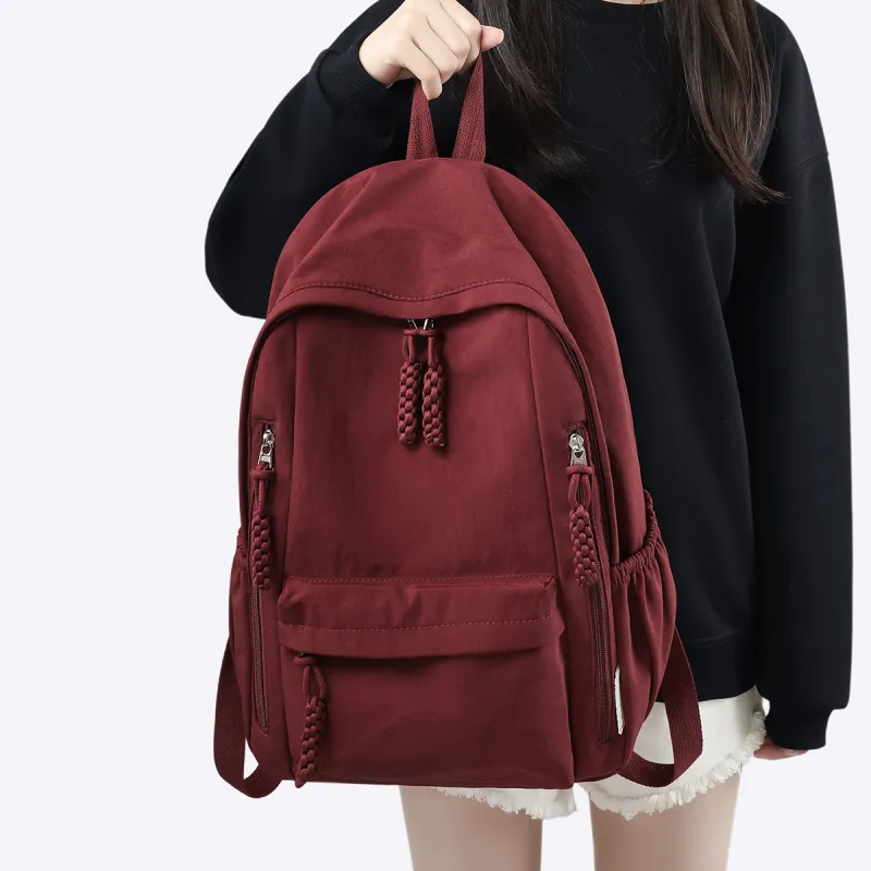 MILLIE'S Fabric Backpack Regular Women's Burgundy-2