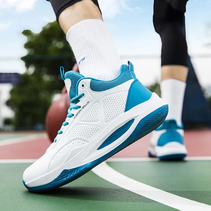 Beta Cushioned Wear-Resistant Coverage Support Mid-Top Basketball Shoes Men's-41