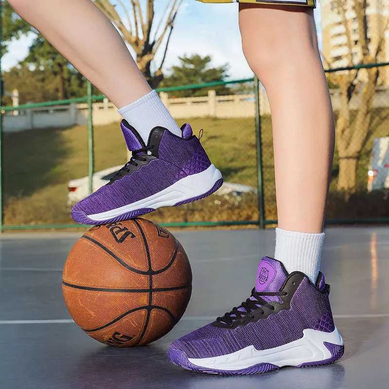 Beta Cushioned Slip-Resistant Breathable High-Top Basketball Shoes Unisex-11