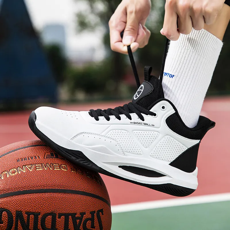 Beta Cushioned Wear-Resistant Coverage Support Mid-Top Basketball Shoes Men's-6
