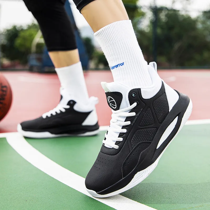 Beta Cushioned Wear-Resistant Coverage Support Mid-Top Basketball Shoes Men's-23