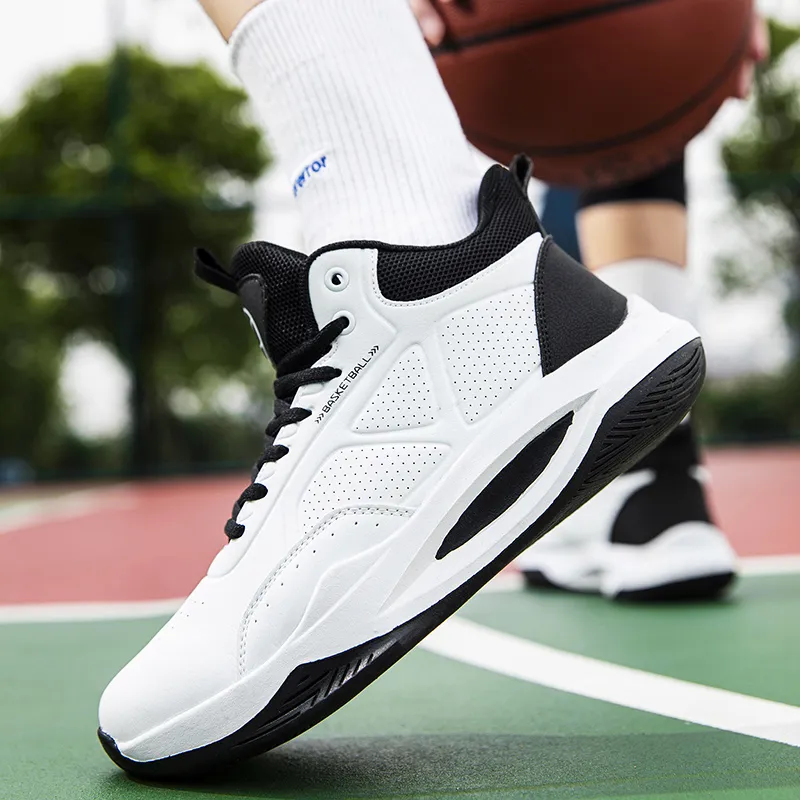 Beta Cushioned Wear-Resistant Coverage Support Mid-Top Basketball Shoes Men's-8