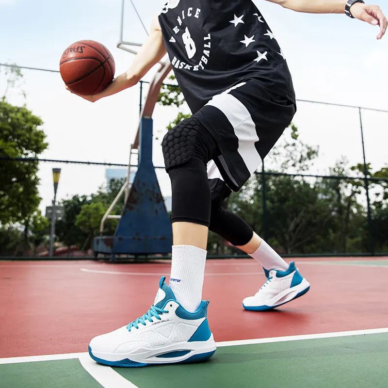 Beta Cushioned Wear-Resistant Coverage Support Mid-Top Basketball Shoes Men's-46