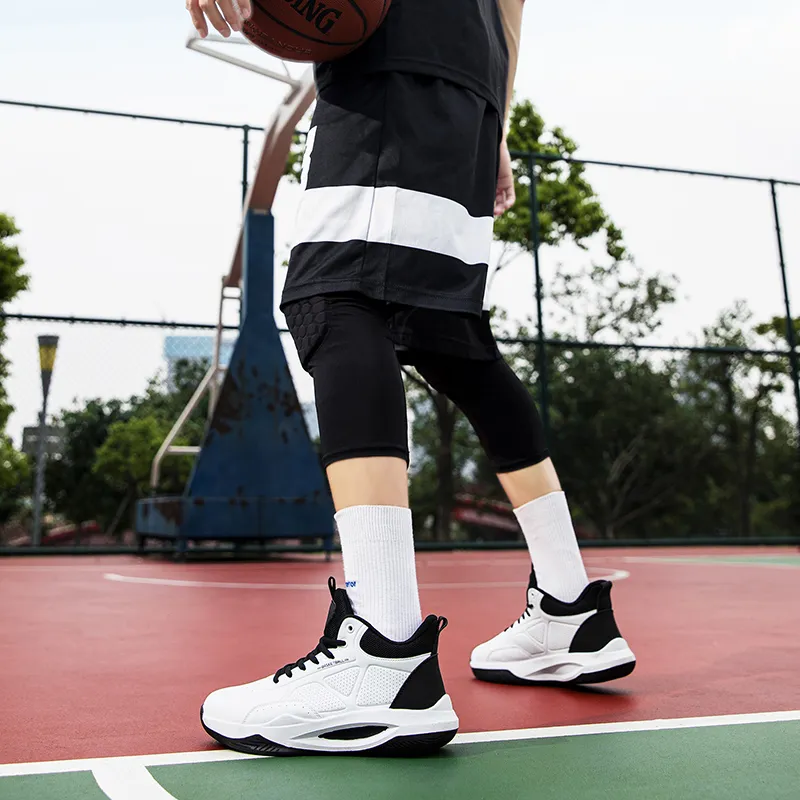 Beta Cushioned Wear-Resistant Coverage Support Mid-Top Basketball Shoes Men's-14