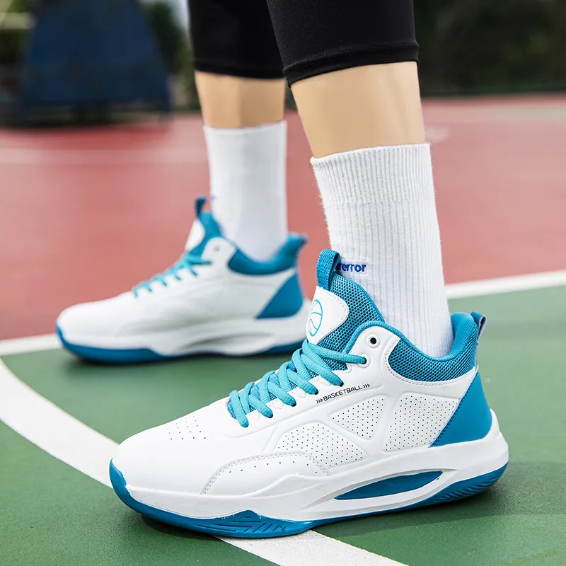 Beta Cushioned Wear-Resistant Coverage Support Mid-Top Basketball Shoes Men's-39