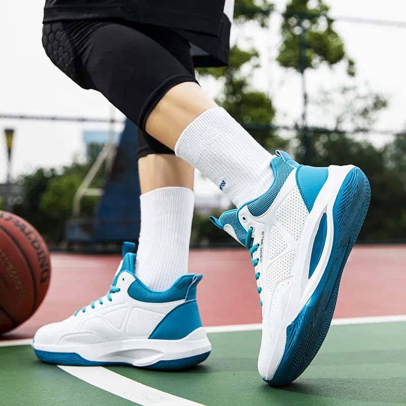 Beta Cushioned Wear-Resistant Coverage Support Mid-Top Basketball Shoes Men's-40