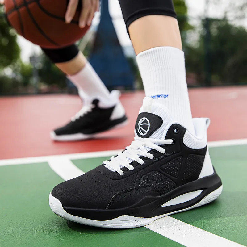 Beta Cushioned Wear-Resistant Coverage Support Mid-Top Basketball Shoes Men's-25