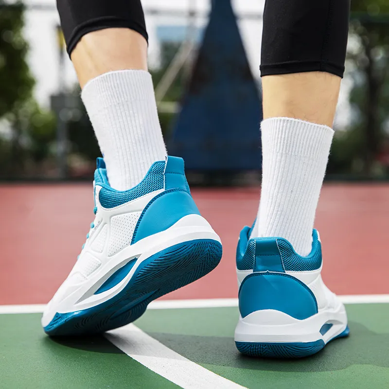 Beta Cushioned Wear-Resistant Coverage Support Mid-Top Basketball Shoes Men's-44
