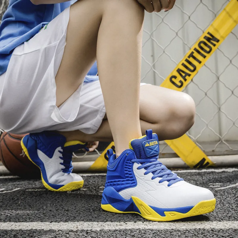 Beta Cushioning Wear Resistant Coverage Support Lightweight Rebound Super Light High Top Basketball Shoes Unisex-37