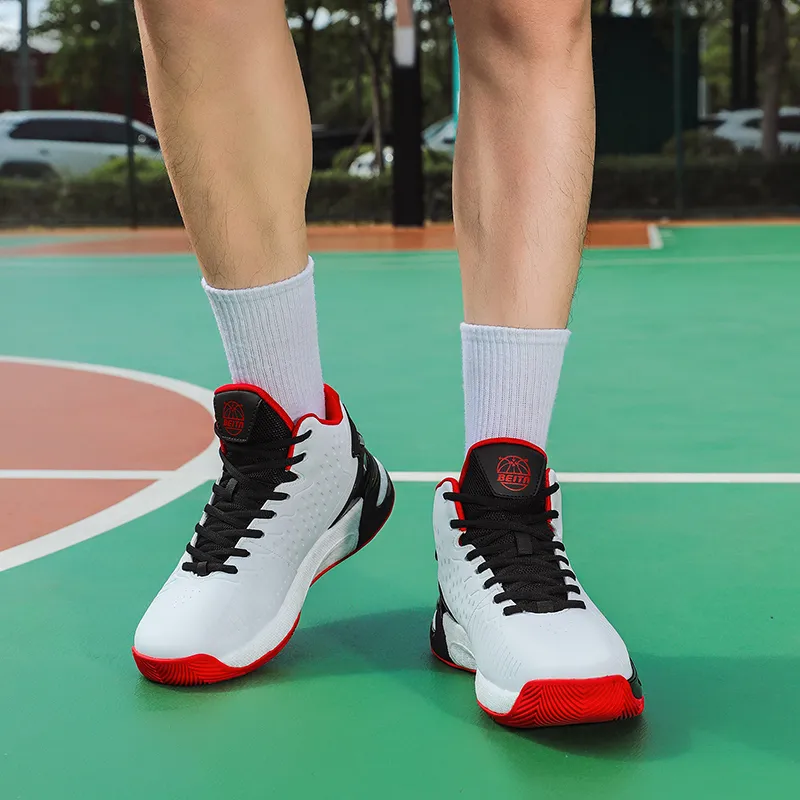 Beta Wear-Resistant Wide Coverage Lightweight High-Top Basketball Shoes Men's-3