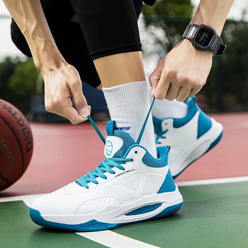 Beta Cushioned Wear-Resistant Coverage Support Mid-Top Basketball Shoes Men's-38