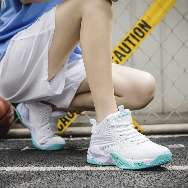 Beta Cushioning Wear Resistant Coverage Support Lightweight Rebound Super Light High Top Basketball Shoes Unisex-23