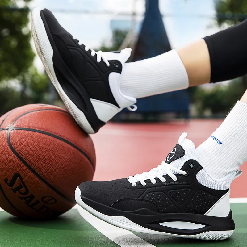 Beta Cushioned Wear-Resistant Coverage Support Mid-Top Basketball Shoes Men's-29