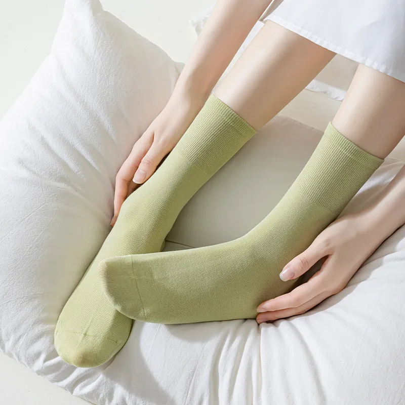 AOKANG Mid Calf Socks Women's 5 Pack-16