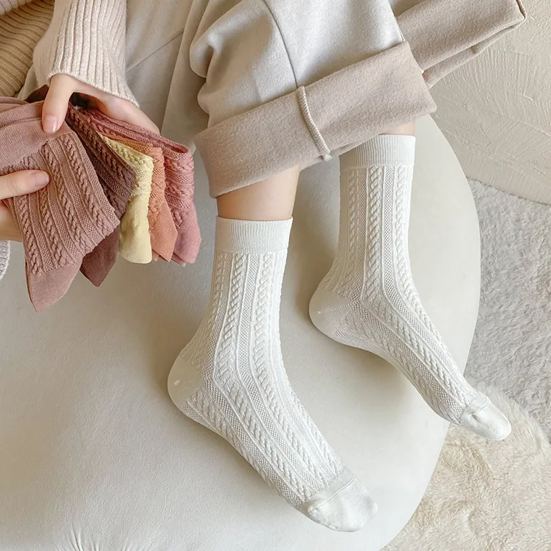 AOKANG Mid Calf Socks Women's Combo Set-2