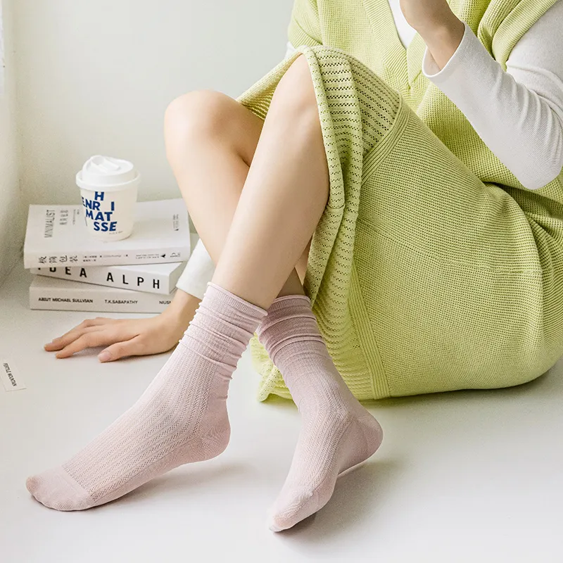 AOKANG Mid Calf Socks Women's 4 Pack-5