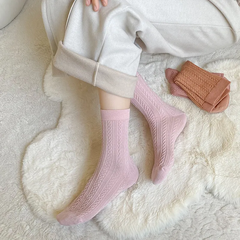 AOKANG Mid Calf Socks Women's Combo Set-5