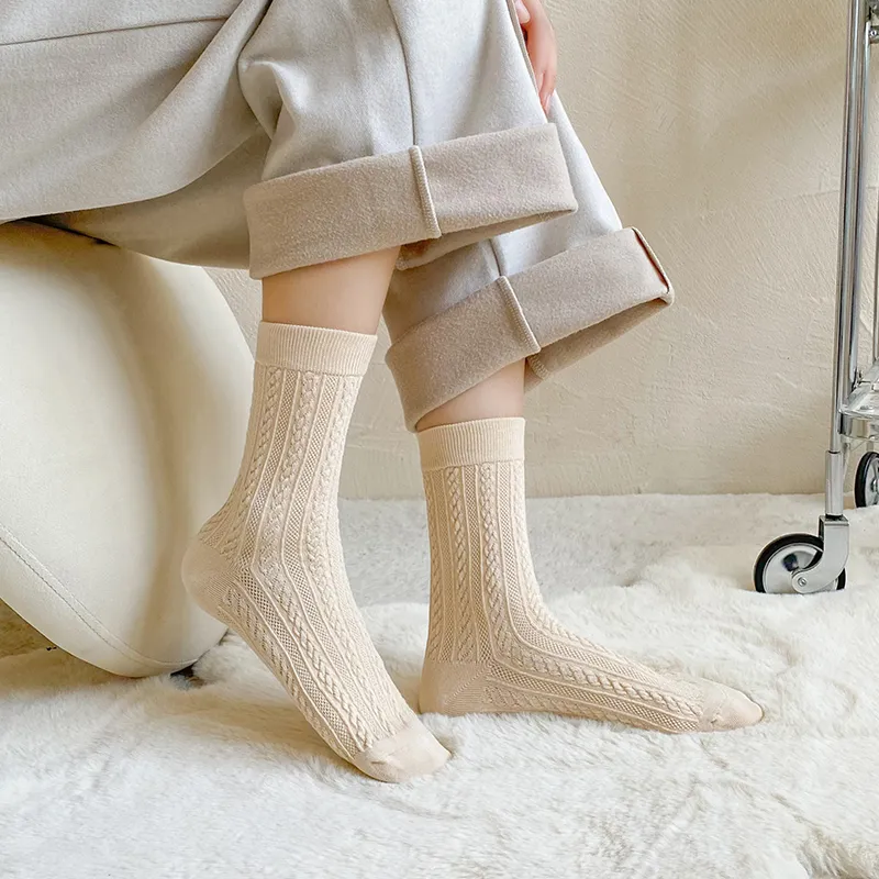 AOKANG Mid Calf Socks Women's Combo Set-4