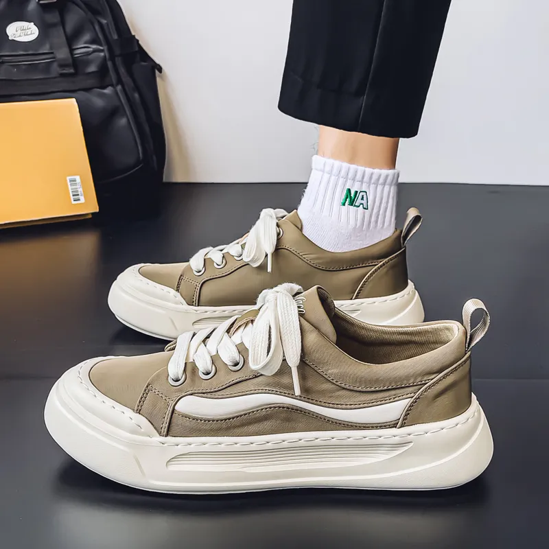OUGLEMEN Cushioning, Slip Resistant, Abrasion Resistant Coverage Low Top Casual Shoes Men's-9