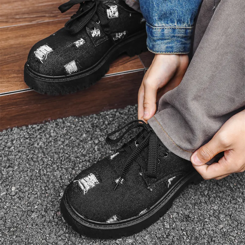 OUGLEMEN Abrasion Resistant Slip Resistant Low Top Casual Shoes Men's-8