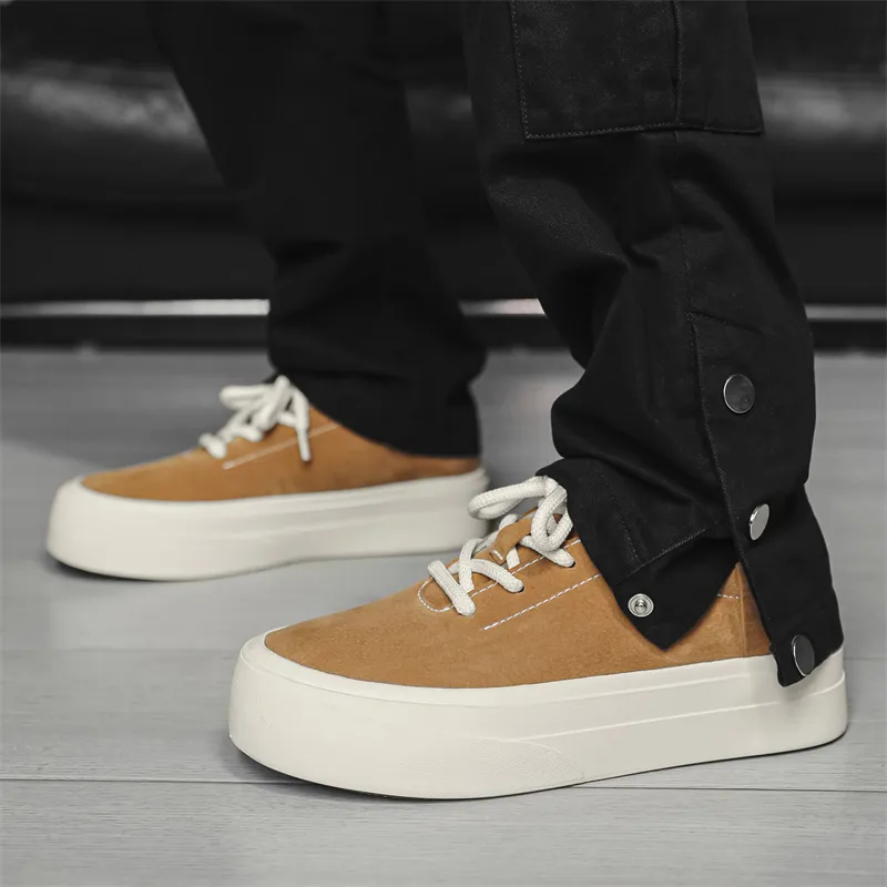 OUGLEMEN Coverage Slip Resistant And Abrasion Resistant Low Top Skateboard Shoes Men's Box-9