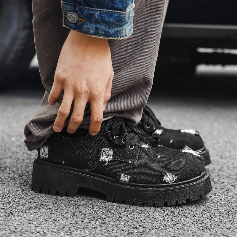 OUGLEMEN Abrasion Resistant Slip Resistant Low Top Casual Shoes Men's-9