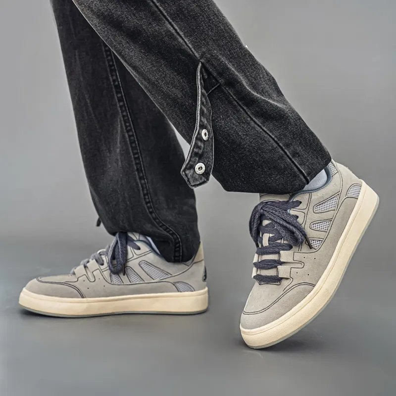 OUGLEMEN Abrasion Resistant, Lightweight, And Breathable Low Top Skateboard Shoes Men's Box Included-24