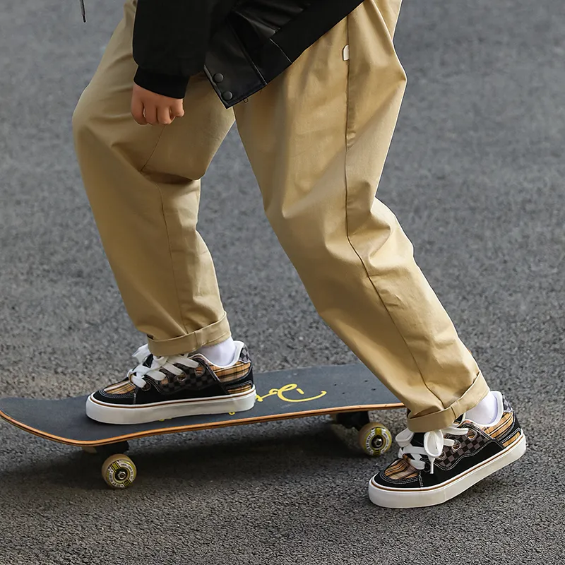 OUGLEMEN Wear resistant, Lightweight, Breathable, And Non slip. Low Top Skateboard Shoes Unisex-22