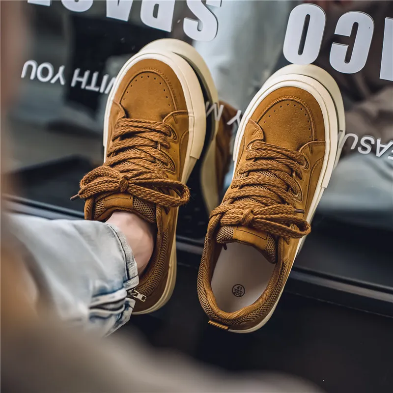 OUGLEMEN Coverage Balance Lightweight Breathable Slip Resistant Low Top Skateboard Shoes Men's Box-8