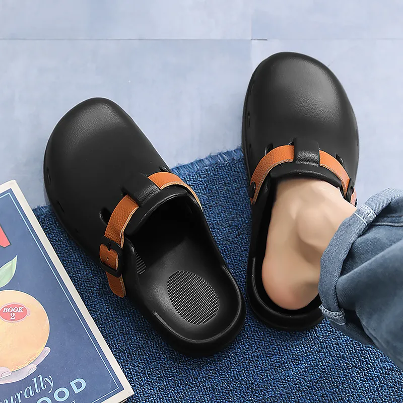 OUGLEMEN Closed Toe Slippers Men's-4