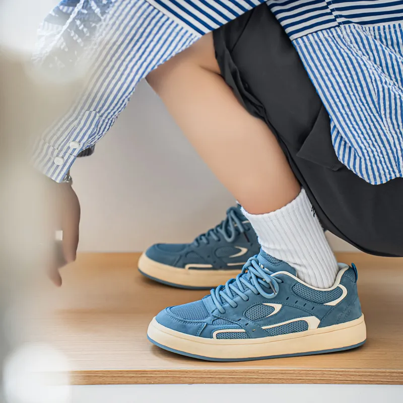 OUGLEMEN Coverage Slip Resistant And Abrasion Resistant Low Top Skateboard Shoes Men's Box-14
