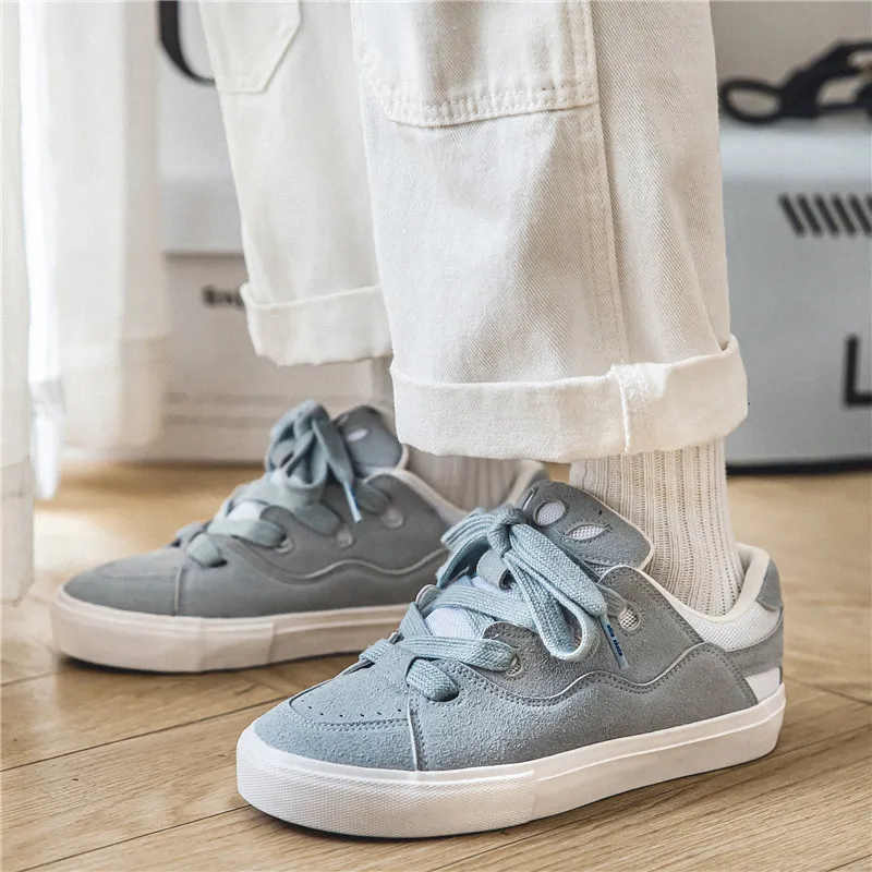 OUGLEMEN Slip-Resistant Cushioning Abrasion-Resistant Low-Top Skateboard Shoes Unisex Box-13