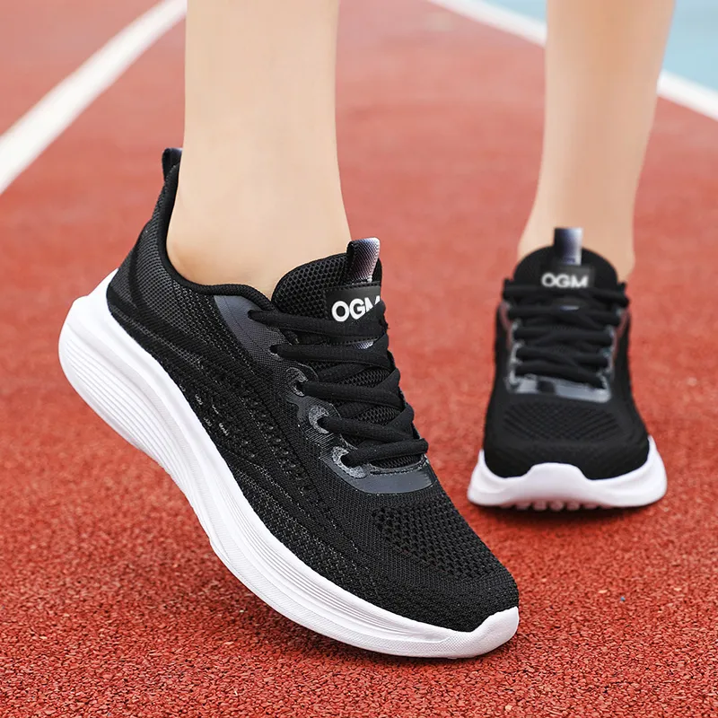 OUGLEMEN Cushioning Breathable Lightweight Rebound Low-Top Running Shoes Women's-5