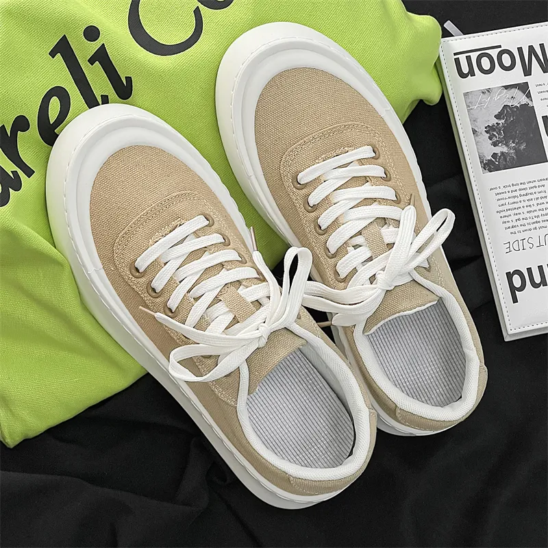 OUGLEMEN Low Top Canvas Shoes Men's Box Included-9