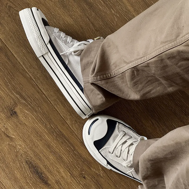 OUGLEMEN Coverage Abrasion Resistant Lightweight Slip Resistant Low Top Canvas Shoes Unisex Box-9