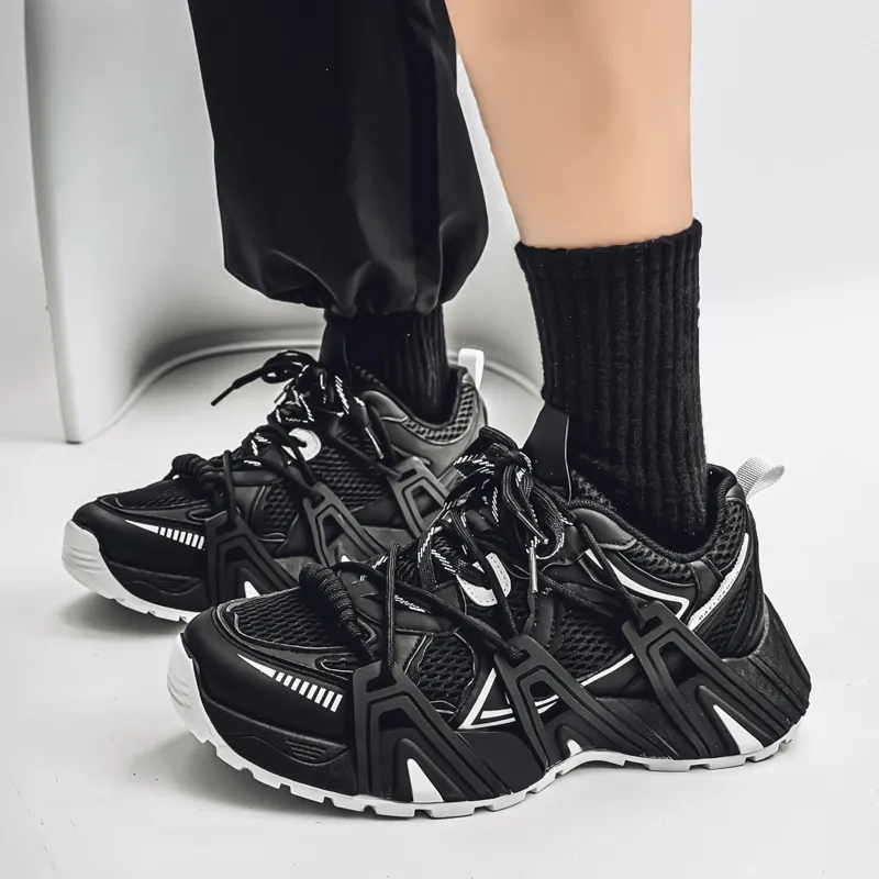OUGLEMEN Low Top Chunky Sneakers Men's-8