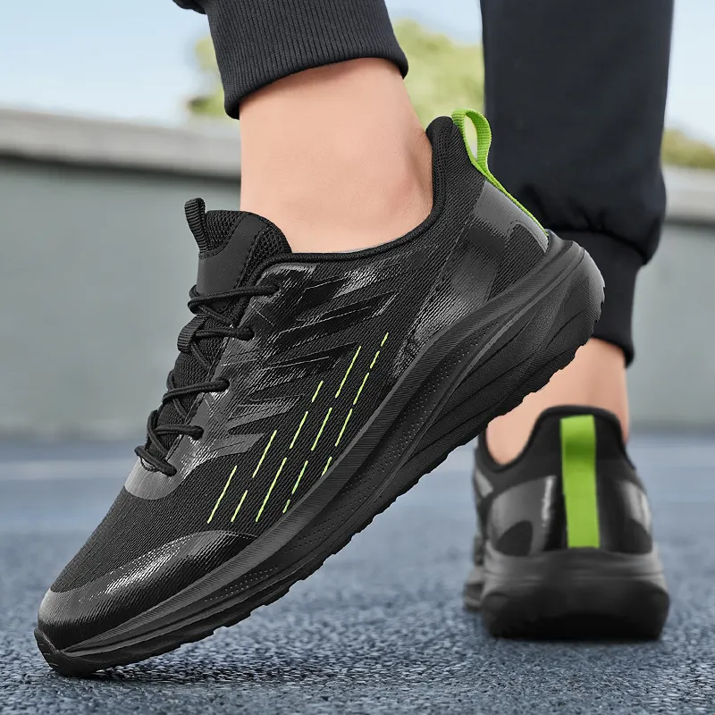 OUGLEMEN Cushioning Coverage, Rebound, Lightweight, Breathable, Slip Resistant Low Top Casual Shoes Men's Box-9