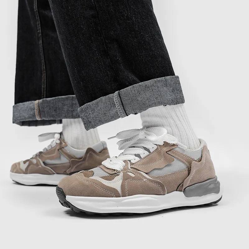 OUGLEMEN Slip Resistant And Abrasion Resistant Coverage Low Top Casual Shoes Men's Box-18