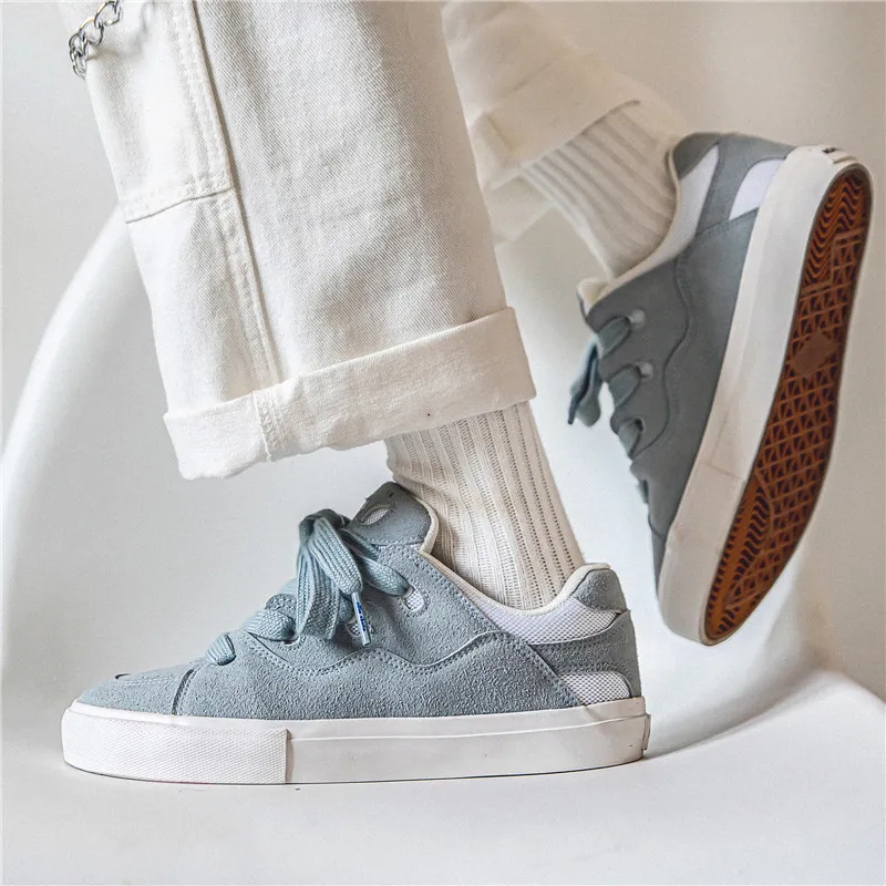 OUGLEMEN Slip-Resistant Cushioning Abrasion-Resistant Low-Top Skateboard Shoes Unisex Box-14