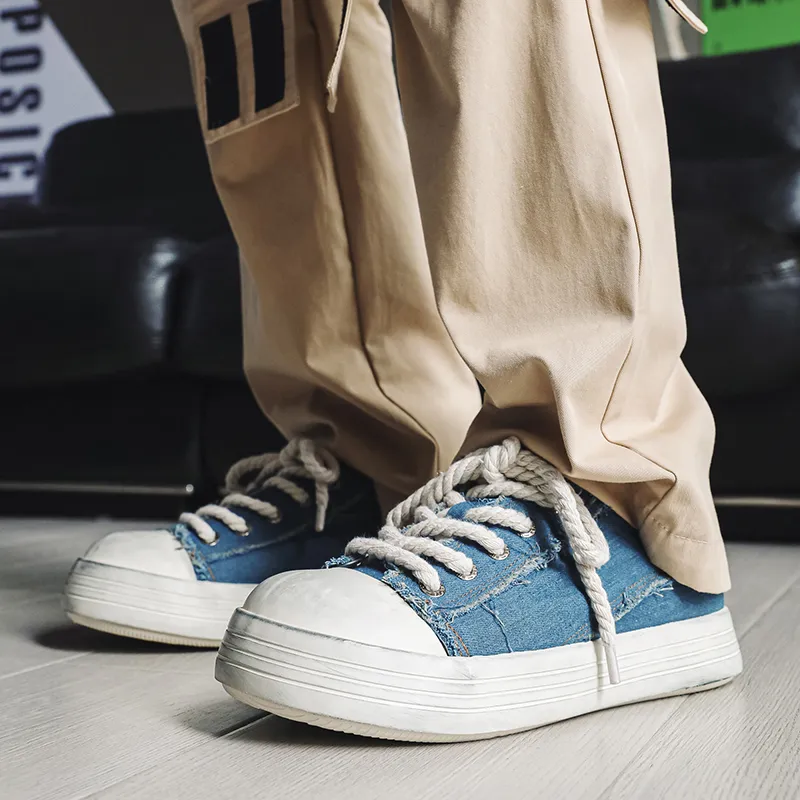 OUGLEMEN Cushioning, Impact Resistant, Abrasion Resistant, Slip Resistant Low Top Canvas Shoes Unisex-9