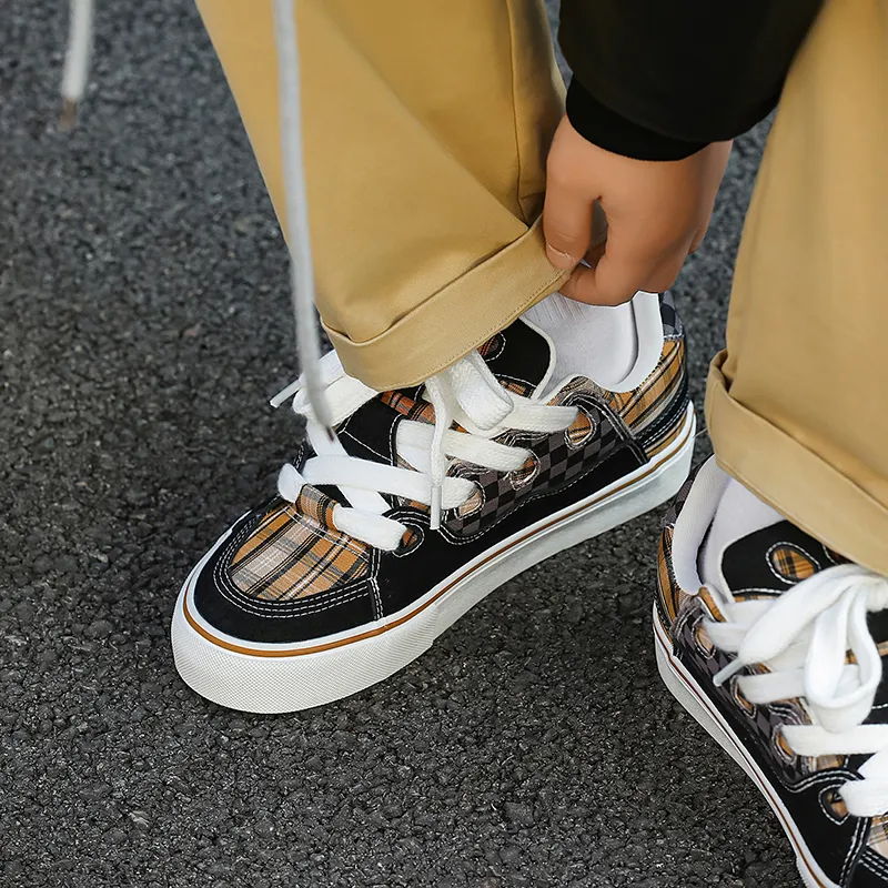 OUGLEMEN Wear resistant, Lightweight, Breathable, And Non slip. Low Top Skateboard Shoes Unisex-23
