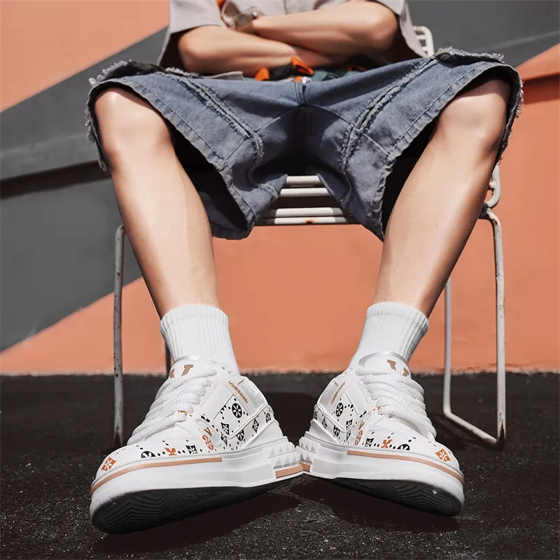 OUGLEMEN Cushioning, Lightweight, Breathable Low Top Skateboard Shoes Men's Box-4
