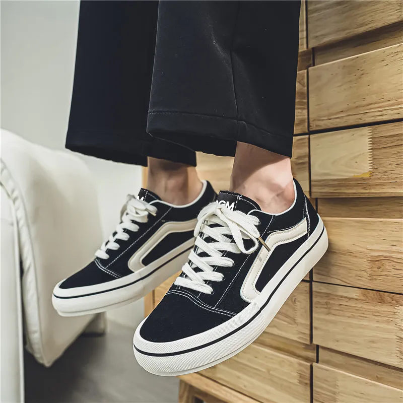 OUGLEMEN Coverage Abrasion Resistant Lightweight Breathable Slip Resistant Low Top Skateboard Shoes Men's Box-3