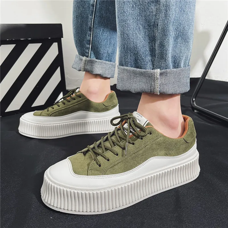 OUGLEMEN Coverage Slip Resistant And Abrasion Resistant Low Top Skateboard Shoes Men's-9
