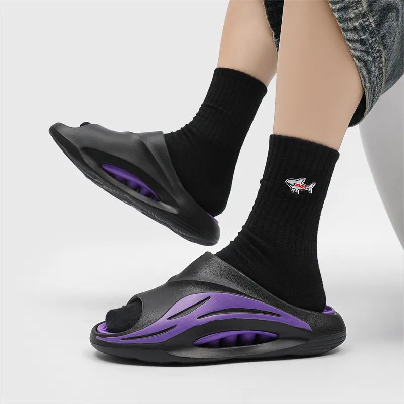 OUGLEMEN Slip Resistant Odor Resistant Slide Slippers Unisex-24
