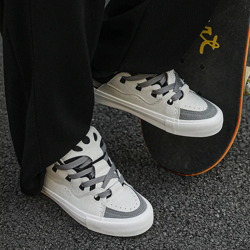 OUGLEMEN Wear resistant, Lightweight, Breathable, And Non slip. Low Top Skateboard Shoes Unisex-4