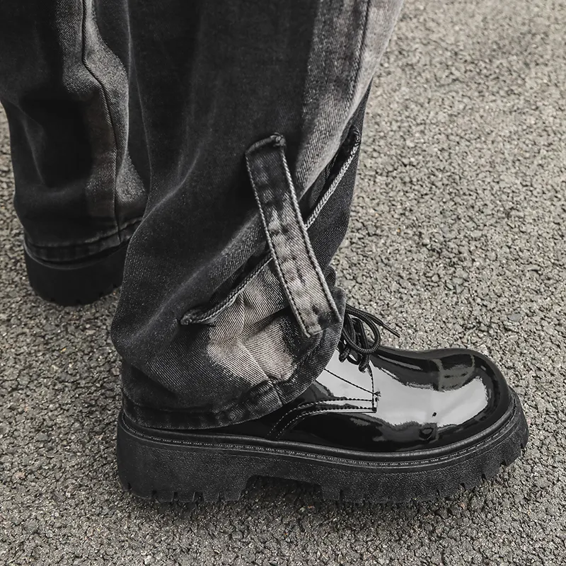 / Dress Shoes Unisex Low Top Black-18
