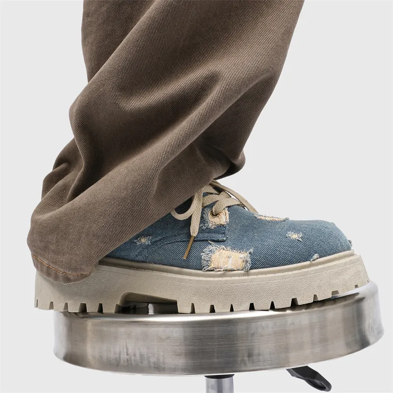 OUGLEMEN Abrasion Resistant Slip Resistant Low Top Casual Shoes Men's-4